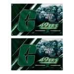 Charlotte 49ers House Flag Custom Diagonal Stripes Green Best Selling