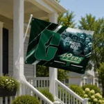 Charlotte 49ers House Flag Custom Diagonal Stripes Green Best Selling