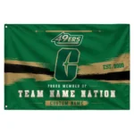 Charlotte 49ers House Flag Personalized Brushed Streaks Green Best Selling