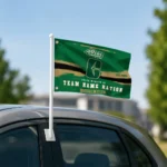 Charlotte 49ers House Flag Personalized Brushed Streaks Green Best Selling