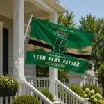 Charlotte 49ers House Flag Personalized Brushed Streaks Green Best Selling