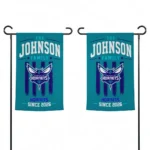 Charlotte Hornets Garden Flag Custom Distressed Stripes Teal Best Selling