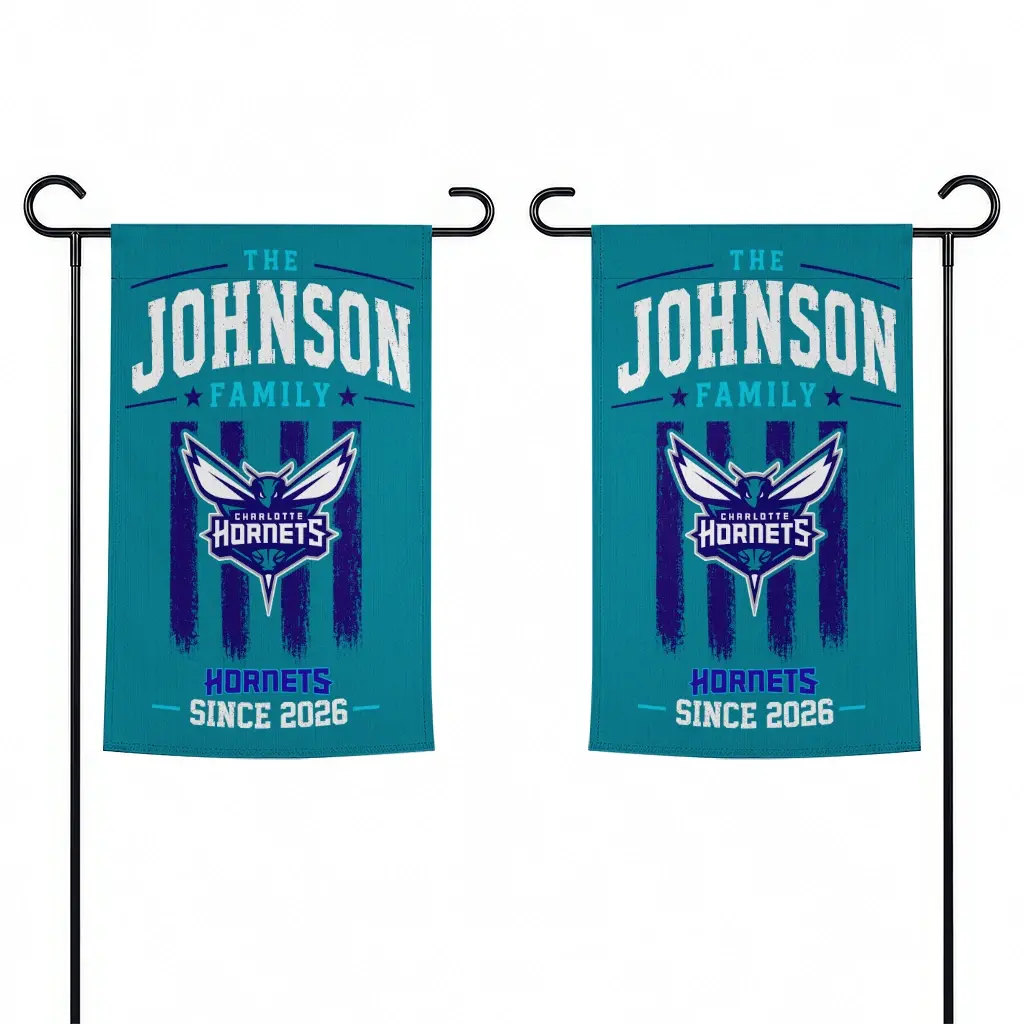 Charlotte Hornets Garden Flag Custom Distressed Stripes Teal Fashion Forward Charlotte Hornets Garden Flag Custom Distressed Stripes Teal Fashion Forward
