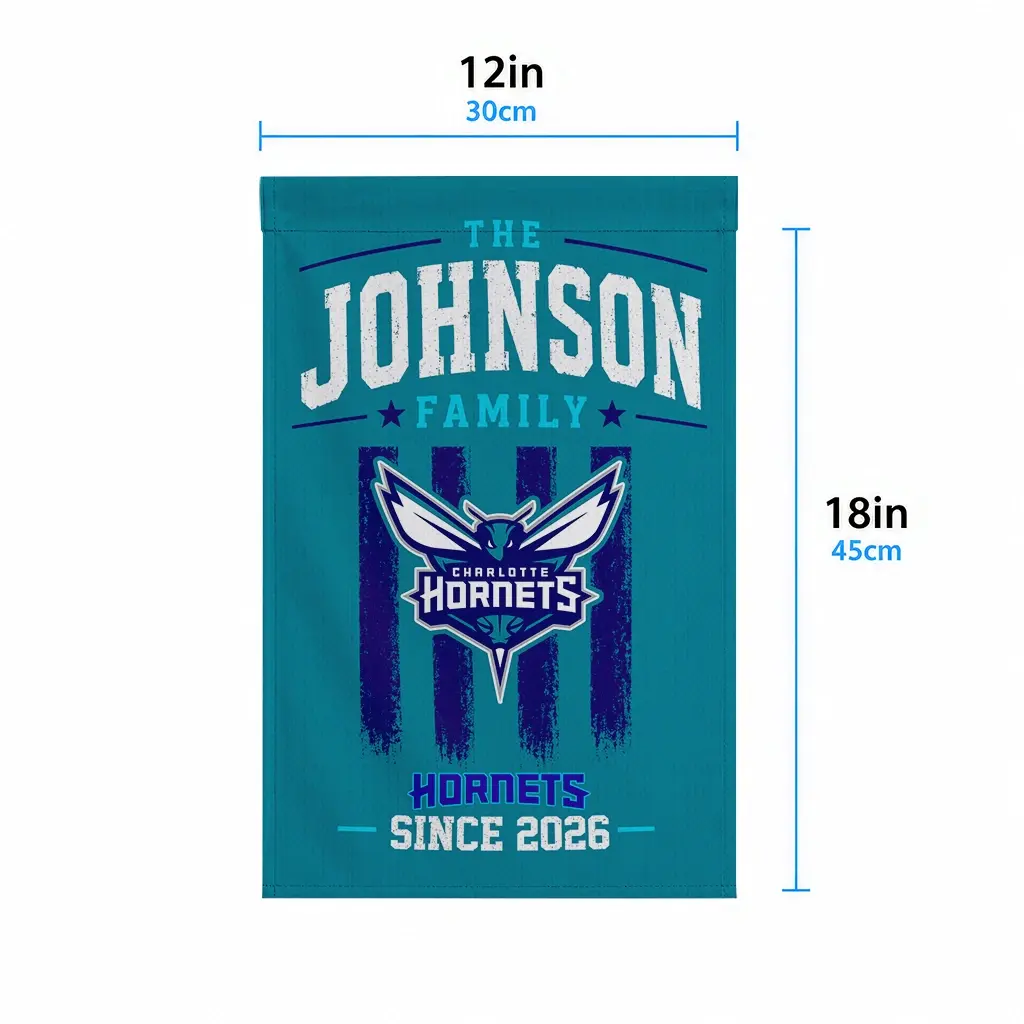 Charlotte Hornets Garden Flag Custom Distressed Stripes Teal High Quality Charlotte Hornets Garden Flag Custom Distressed Stripes Teal High Quality