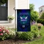 Charlotte Hornets Garden Flag Custom Laurel Wreath Teal Best Selling