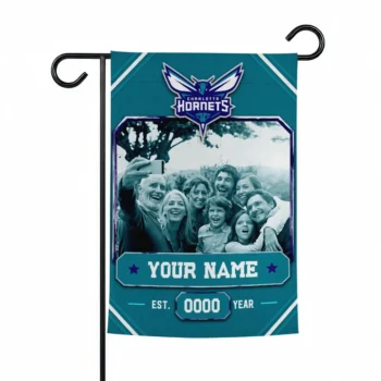 Charlotte Hornets Garden Flag Custom Photo Frame Teal Best Selling