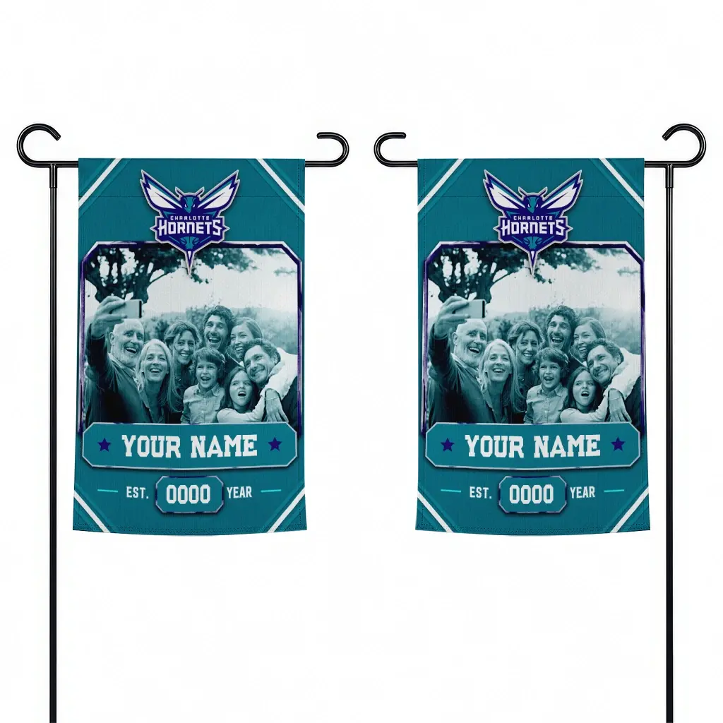 Charlotte Hornets Garden Flag Custom Photo Frame Teal Fashion Forward Charlotte Hornets Garden Flag Custom Photo Frame Teal Fashion Forward