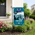Charlotte Hornets Garden Flag Custom Photo Frame Teal Best Selling
