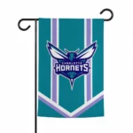 Charlotte Hornets Garden Flag Customized Chevron Stripes Teal Best Selling