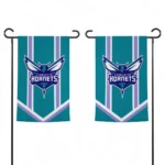Charlotte Hornets Garden Flag Customized Chevron Stripes Teal Best Selling