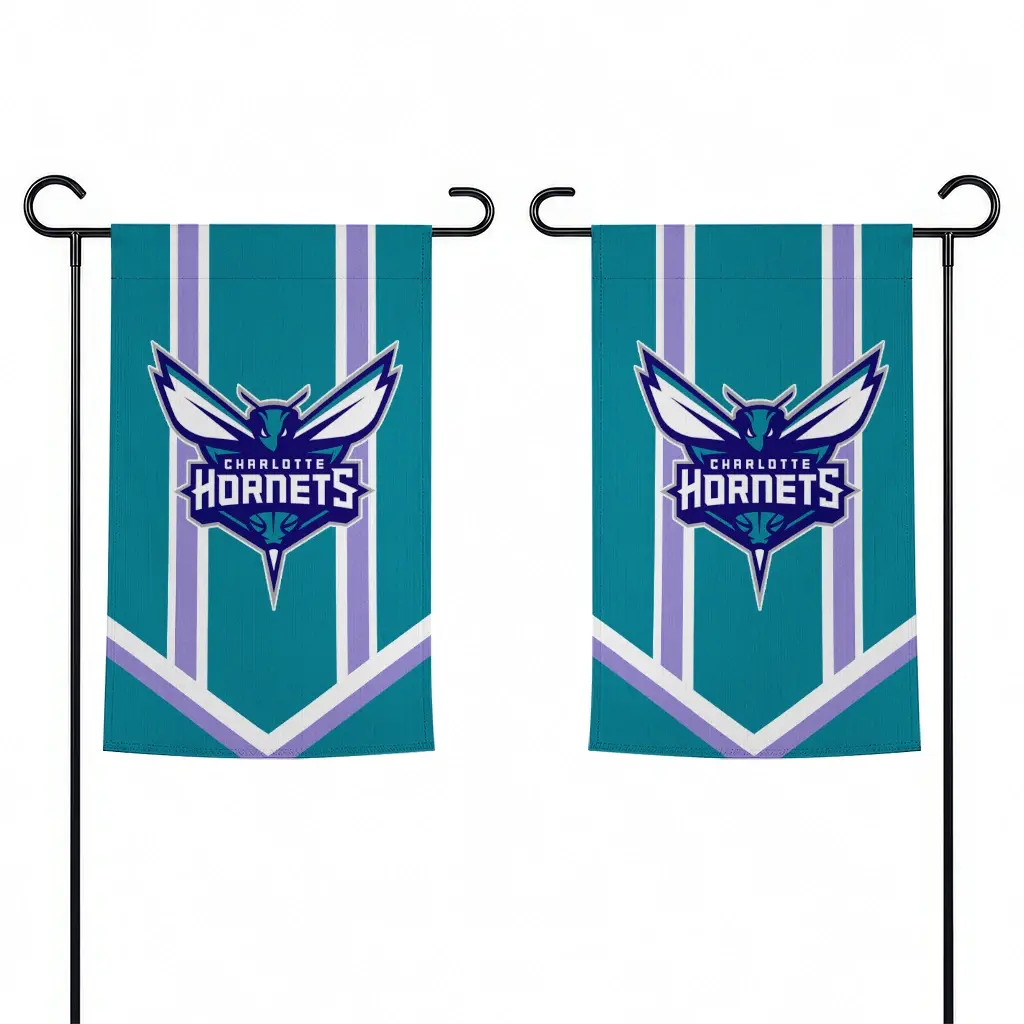 Charlotte Hornets Garden Flag Customized Chevron Stripes Teal Fashion Forward Charlotte Hornets Garden Flag Customized Chevron Stripes Teal Fashion Forward