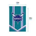 Charlotte Hornets Garden Flag Customized Chevron Stripes Teal Best Selling