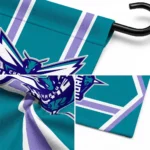 Charlotte Hornets Garden Flag Customized Chevron Stripes Teal Best Selling