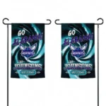 Charlotte Hornets Garden Flag Personalized Swirl Vortex Teal Best Selling