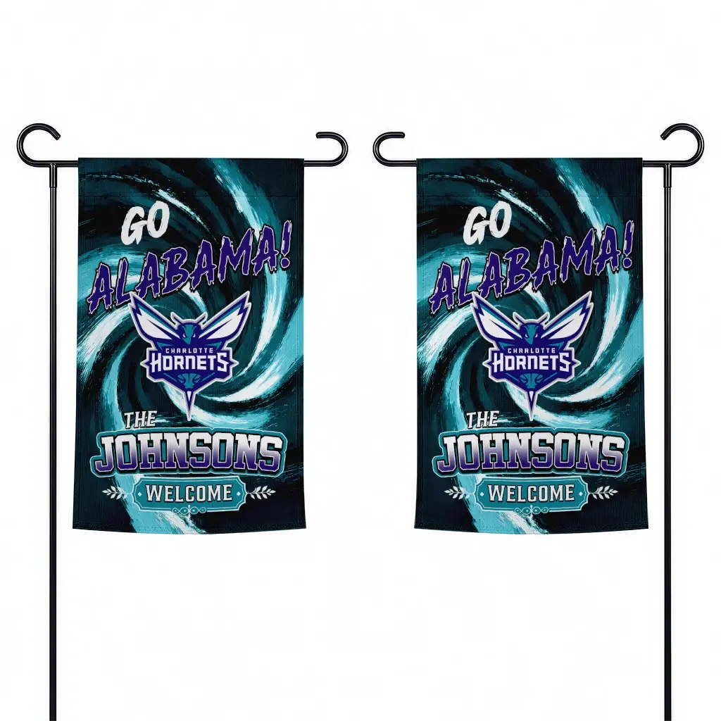Charlotte Hornets Garden Flag Personalized Swirl Vortex Teal Fashion Forward Charlotte Hornets Garden Flag Personalized Swirl Vortex Teal Fashion Forward
