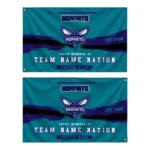 Charlotte Hornets House Flag Customized Brushed Streaks Teal Best Selling