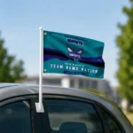 Charlotte Hornets House Flag Customized Brushed Streaks Teal Best Selling