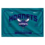 Charlotte Hornets House Flag Customized Ornate Border Teal Best Selling
