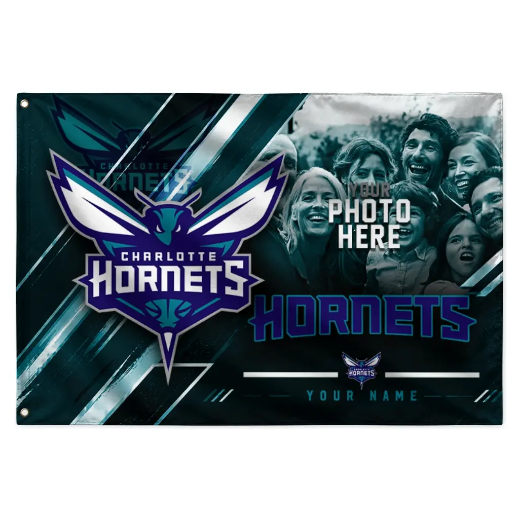 Charlotte Hornets House Flag Personalized Diagonal Stripes Teal Best Selling Charlotte Hornets House Flag Personalized Diagonal Stripes Teal Best Selling