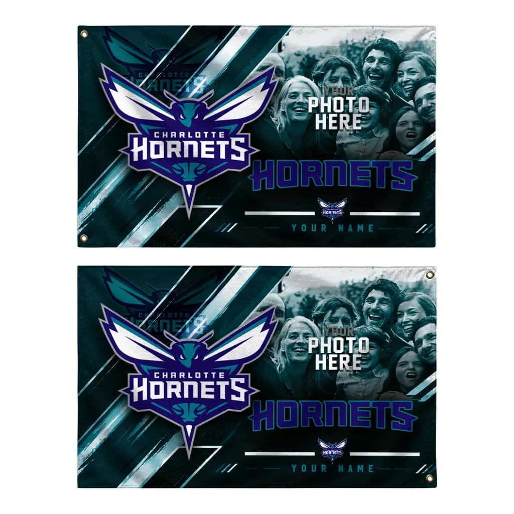Charlotte Hornets House Flag Personalized Diagonal Stripes Teal Fashion Forward Charlotte Hornets House Flag Personalized Diagonal Stripes Teal Fashion Forward