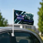 Charlotte Hornets House Flag Personalized Diagonal Stripes Teal Best Selling