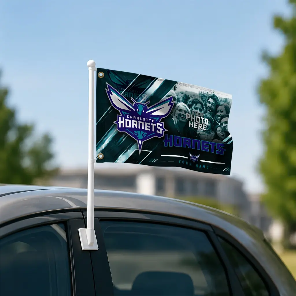 Charlotte Hornets House Flag Personalized Diagonal Stripes Teal Latest Model Charlotte Hornets House Flag Personalized Diagonal Stripes Teal Latest Model