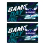 Charlotte Hornets House Flag Personalized Energy Brushstrokes Teal Best Selling