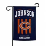 Chicago Bears Garden Flag Custom Distressed Stripes Blue Best Selling