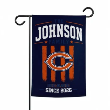 Chicago Bears Garden Flag Custom Distressed Stripes Blue Best Selling