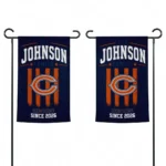 Chicago Bears Garden Flag Custom Distressed Stripes Blue Best Selling