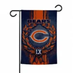 Chicago Bears Garden Flag Custom Laurel Wreath Blue Best Selling