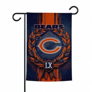 Chicago Bears Garden Flag Custom Laurel Wreath Blue Best Selling