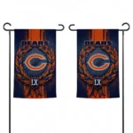 Chicago Bears Garden Flag Custom Laurel Wreath Blue Best Selling