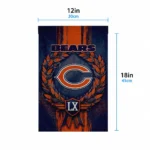 Chicago Bears Garden Flag Custom Laurel Wreath Blue Best Selling