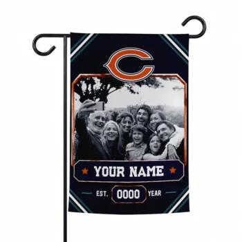 Chicago Bears Garden Flag - Custom Photo Frame Blue