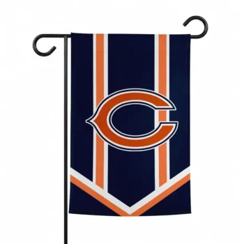 Chicago Bears Garden Flag Customized Chevron Stripes Blue Best Selling