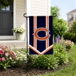 Chicago Bears Garden Flag Customized Chevron Stripes Blue Best Selling