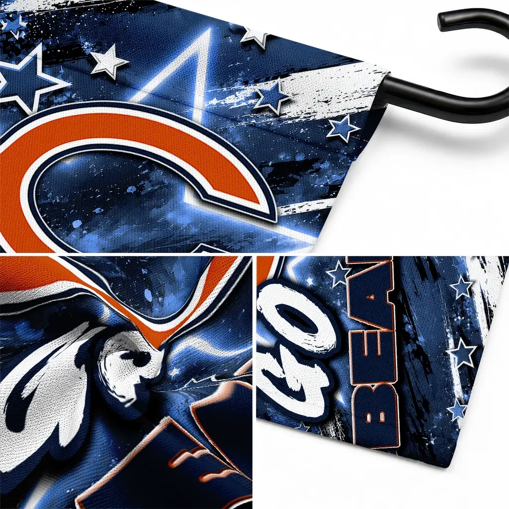 Chicago Bears Garden Flag Personalized Glowing Star Blue Latest Model Chicago Bears Garden Flag Personalized Glowing Star Blue Latest Model