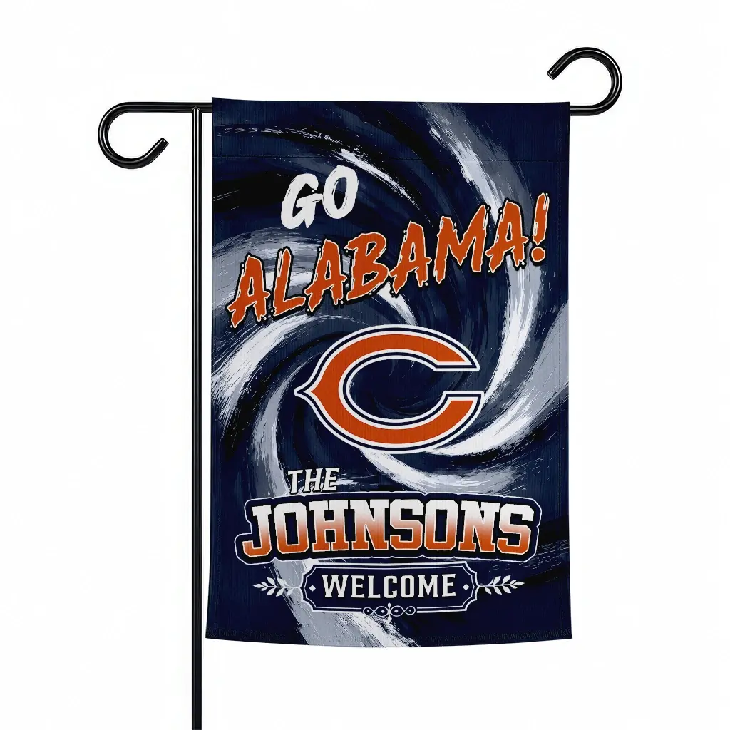Chicago Bears Garden Flag Personalized Swirl Vortex Blue Best Selling Chicago Bears Garden Flag Personalized Swirl Vortex Blue Best Selling