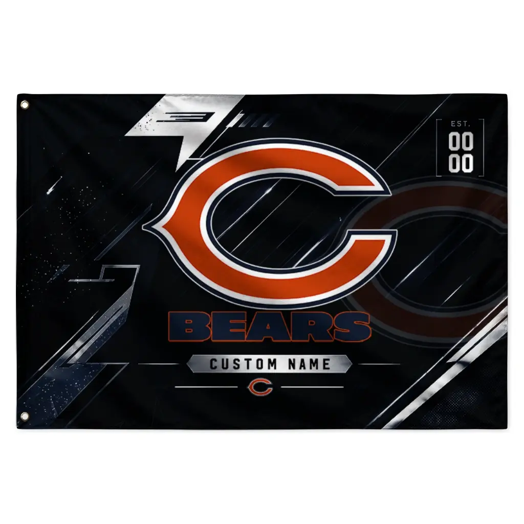 Chicago Bears House Flag Custom Speed Slashes Blue Best Selling Chicago Bears House Flag Custom Speed Slashes Blue Best Selling