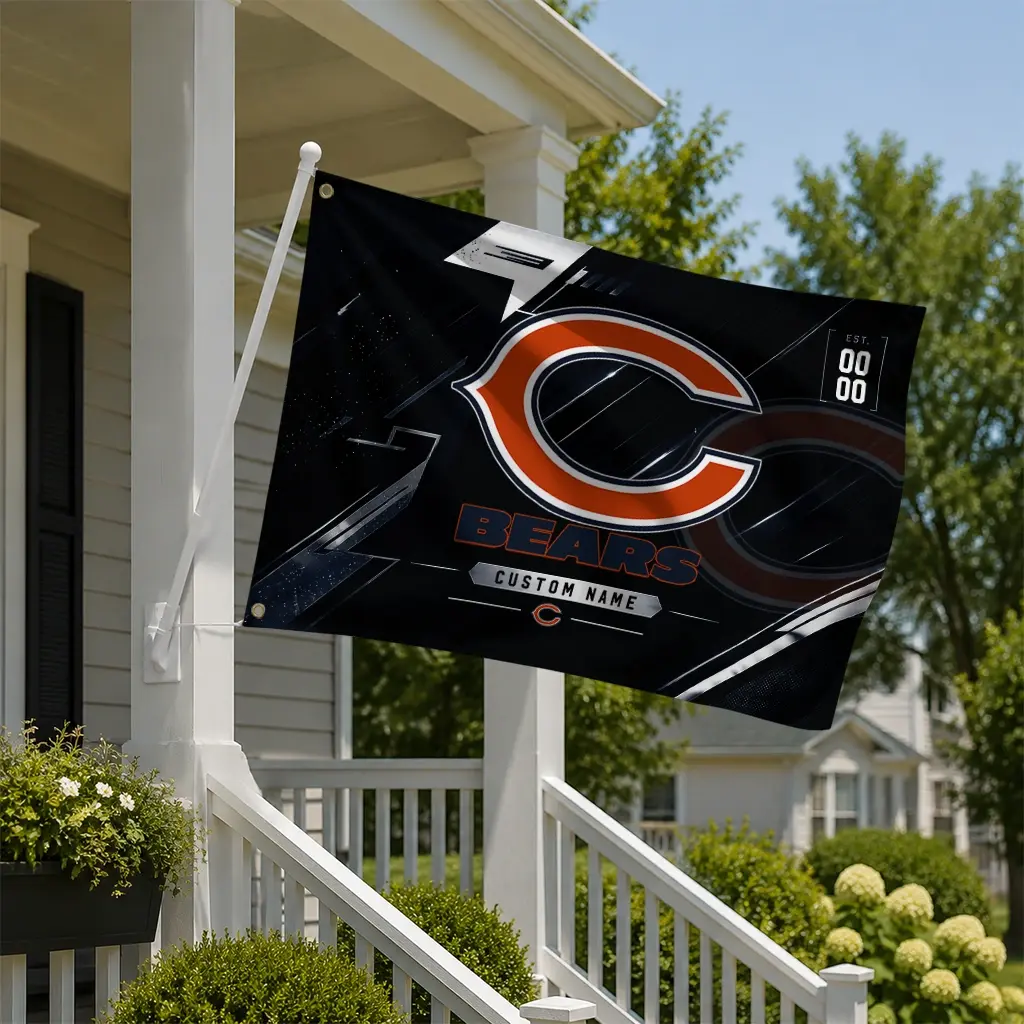 Chicago Bears House Flag Custom Speed Slashes Blue New Arrival Chicago Bears House Flag Custom Speed Slashes Blue New Arrival
