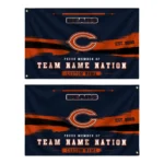 Chicago Bears House Flag Customized Brushed Streaks Blue Best Selling