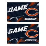 Chicago Bears House Flag Personalized Action Streaks Blue Best Selling