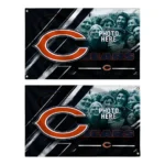 Chicago Bears House Flag Personalized Diagonal Stripes Blue Best Selling