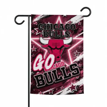 Chicago Bulls Garden Flag Custom Glowing Star Red Best Selling