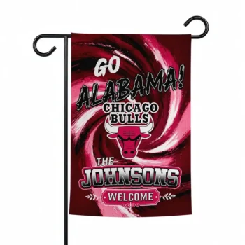 Chicago Bulls Garden Flag Custom Swirl Vortex Red Best Selling