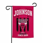 Chicago Bulls Garden Flag Customized Distressed Stripes Red Best Selling