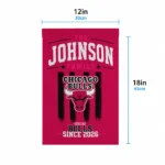 Chicago Bulls Garden Flag Customized Distressed Stripes Red Best Selling