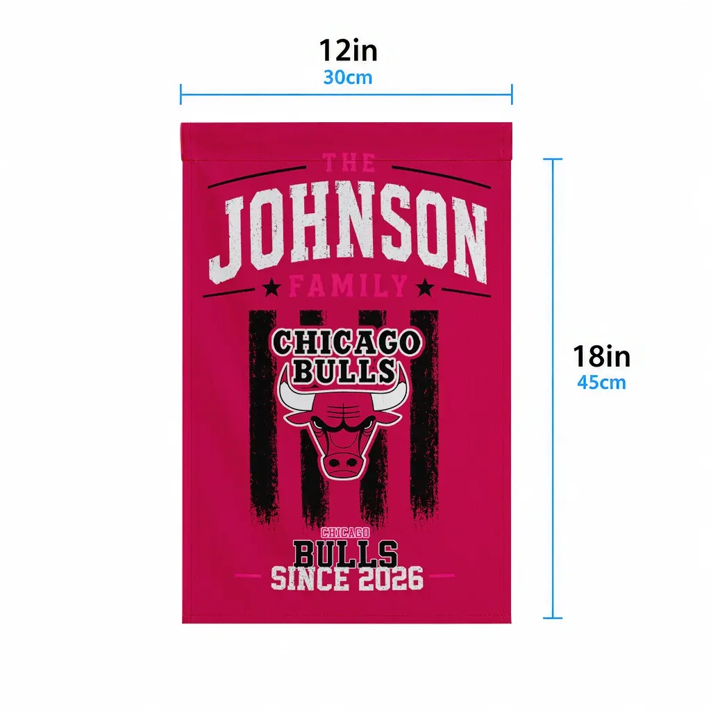 Chicago Bulls Garden Flag Customized Distressed Stripes Red High Quality Chicago Bulls Garden Flag Customized Distressed Stripes Red High Quality