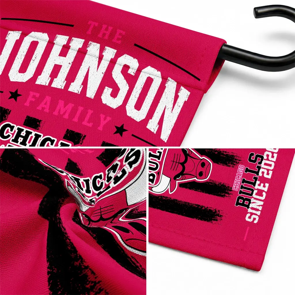 Chicago Bulls Garden Flag Customized Distressed Stripes Red Latest Model Chicago Bulls Garden Flag Customized Distressed Stripes Red Latest Model